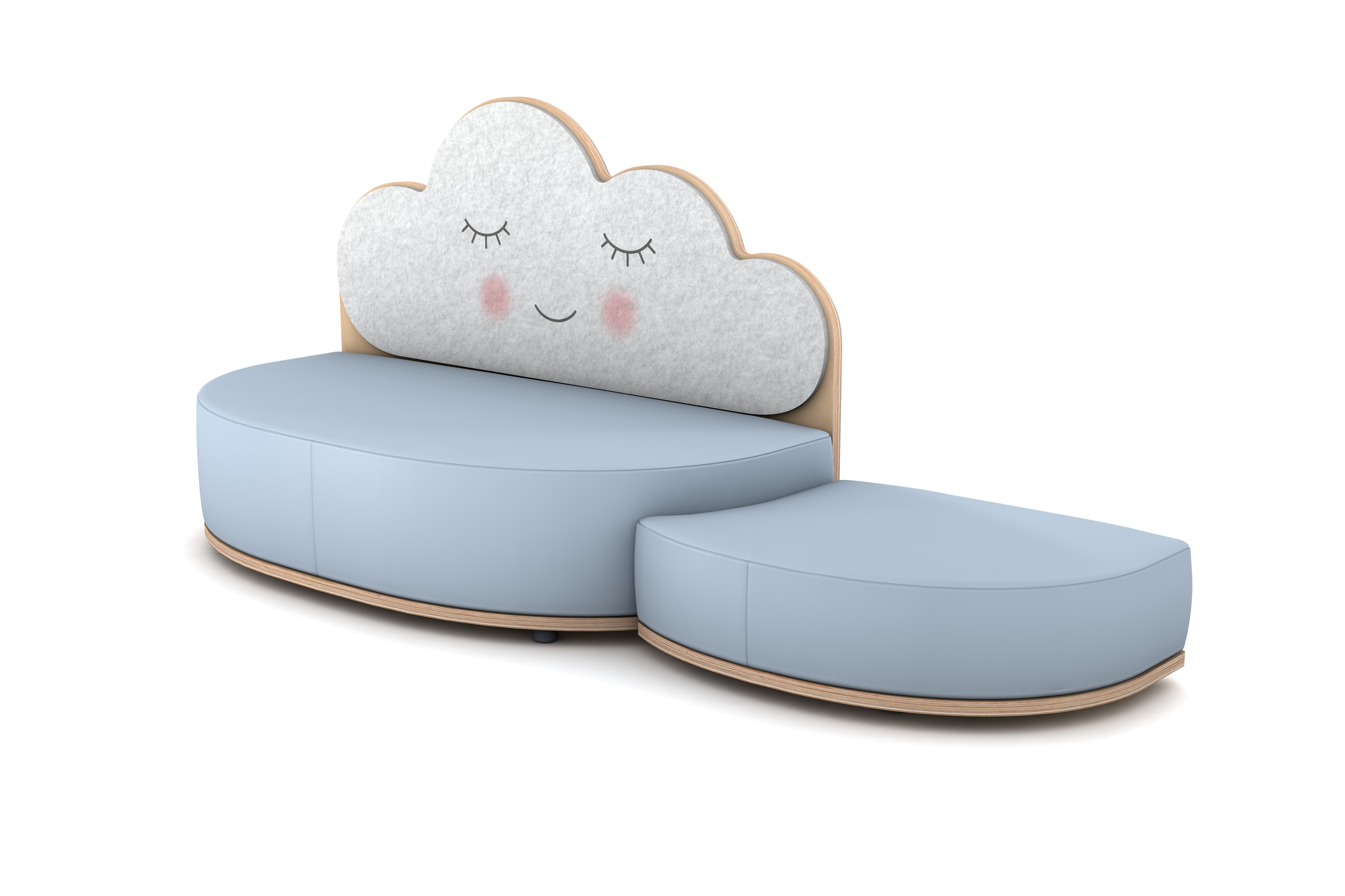 FantasiaAakustikaA Wolke Sofa mit Anstellhocker rechts FantasiaAakustikaA Wolke Sofa mit Anstellhocker rechts