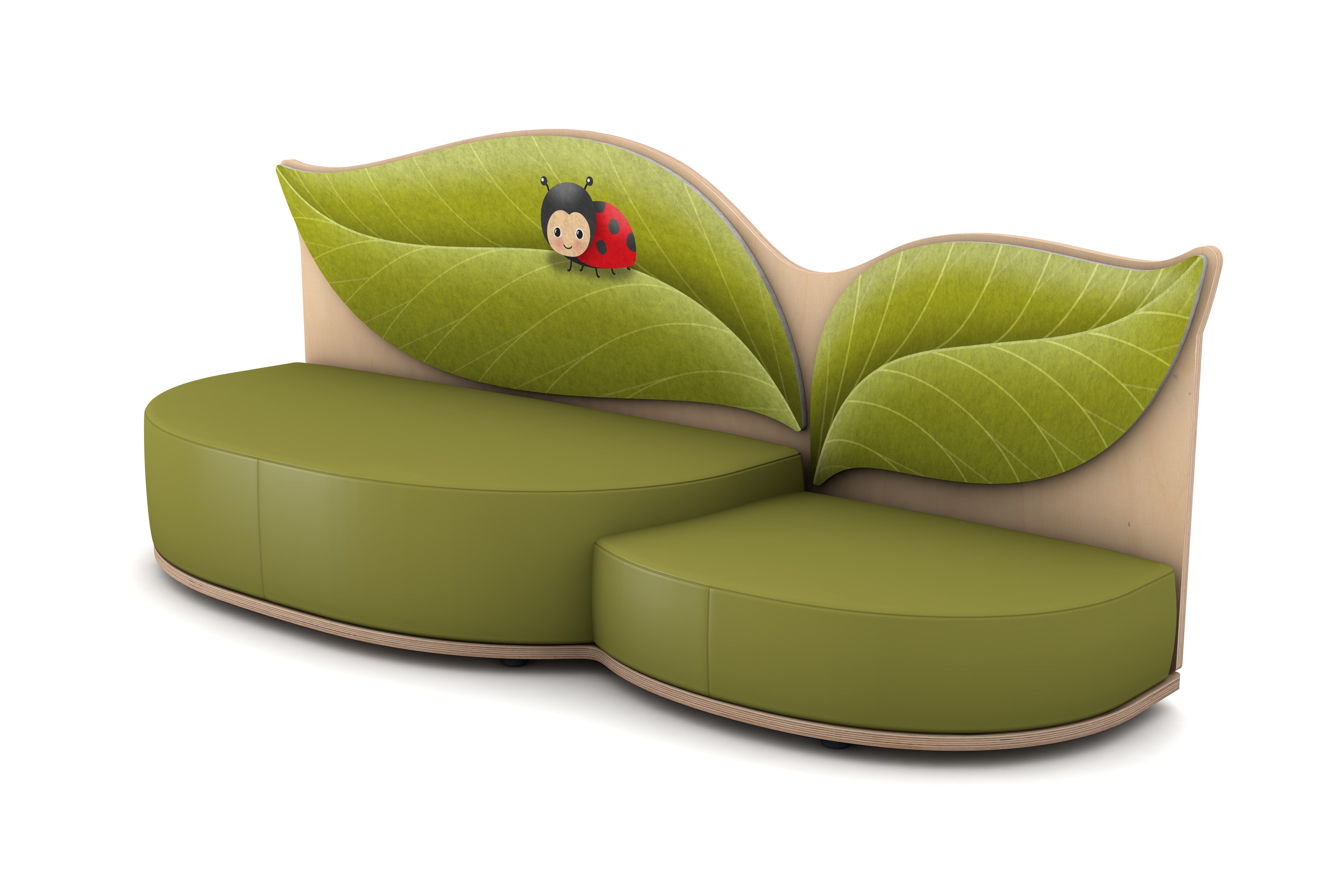 FantasiaAakustikaA Blatt Sofa mit 2 Ebenen rechts FantasiaAakustikaA Blatt Sofa mit 2 Ebenen rechts